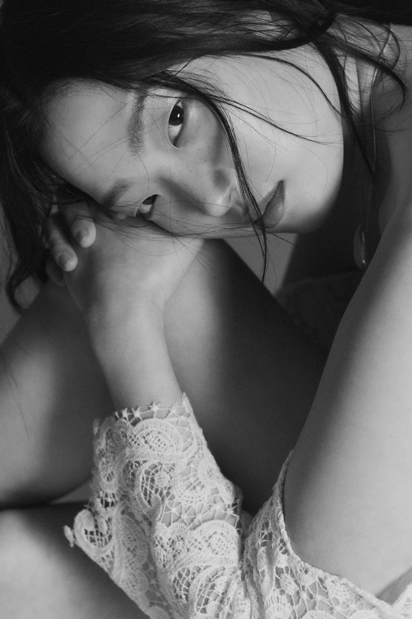 Sarah Top in Wool Lace