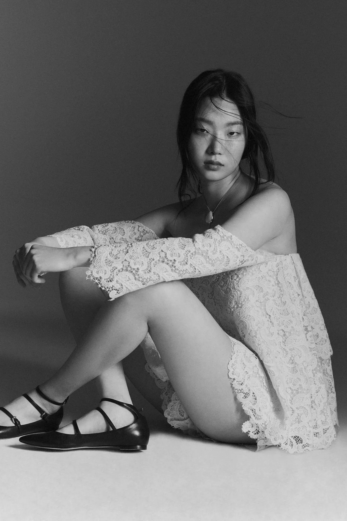 Sarah Top in Wool Lace