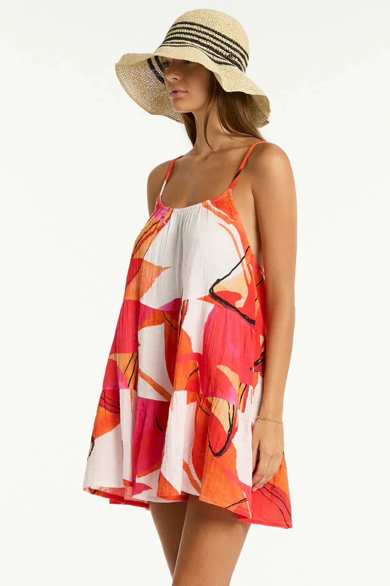 SEA LEVEL- WOMEN'S SUBLIME TIE BACK SHORT SUNDRESS