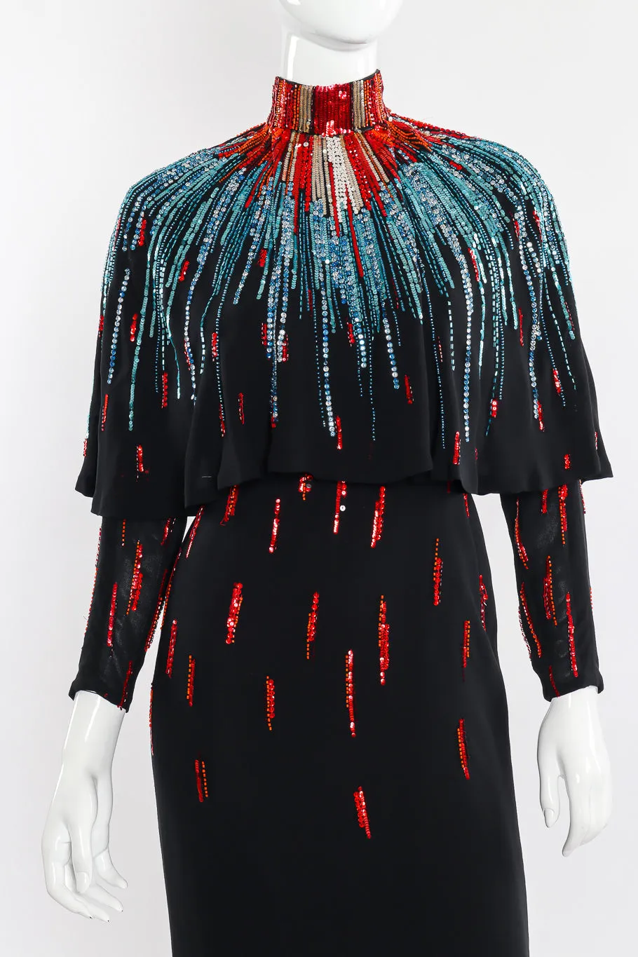 Sequin Dress and Shawl Set
