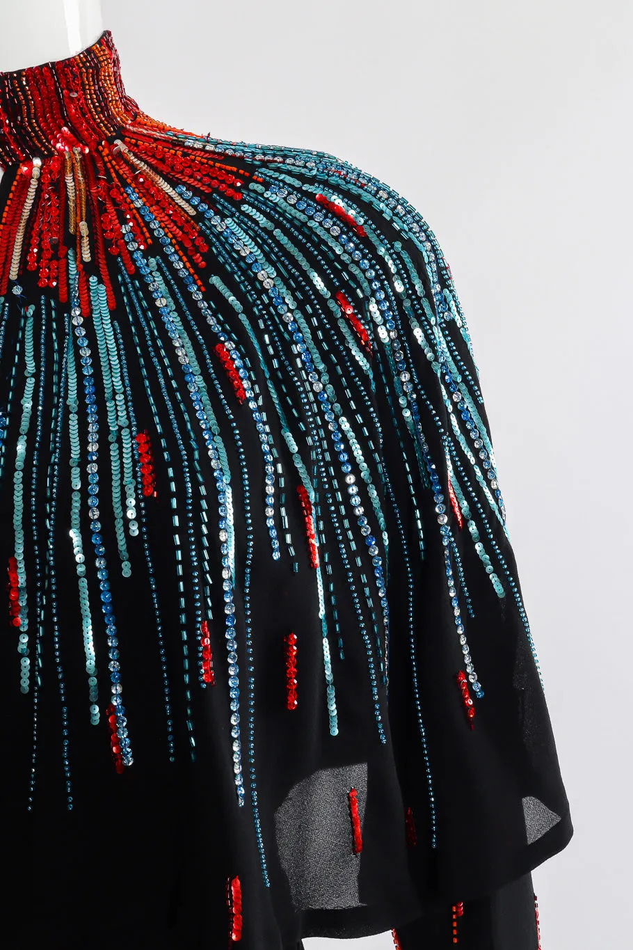Sequin Dress and Shawl Set