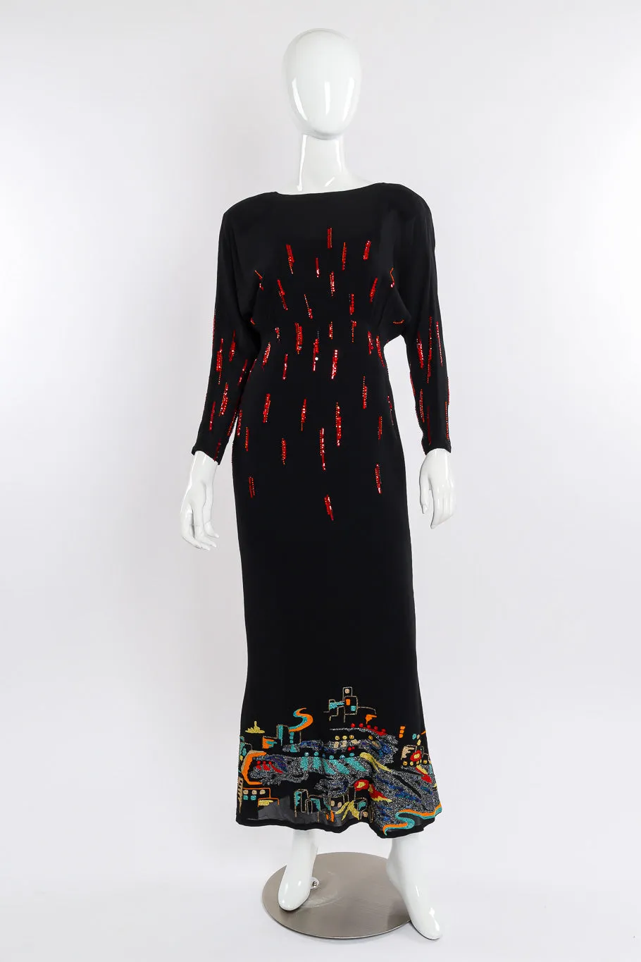 Sequin Dress and Shawl Set