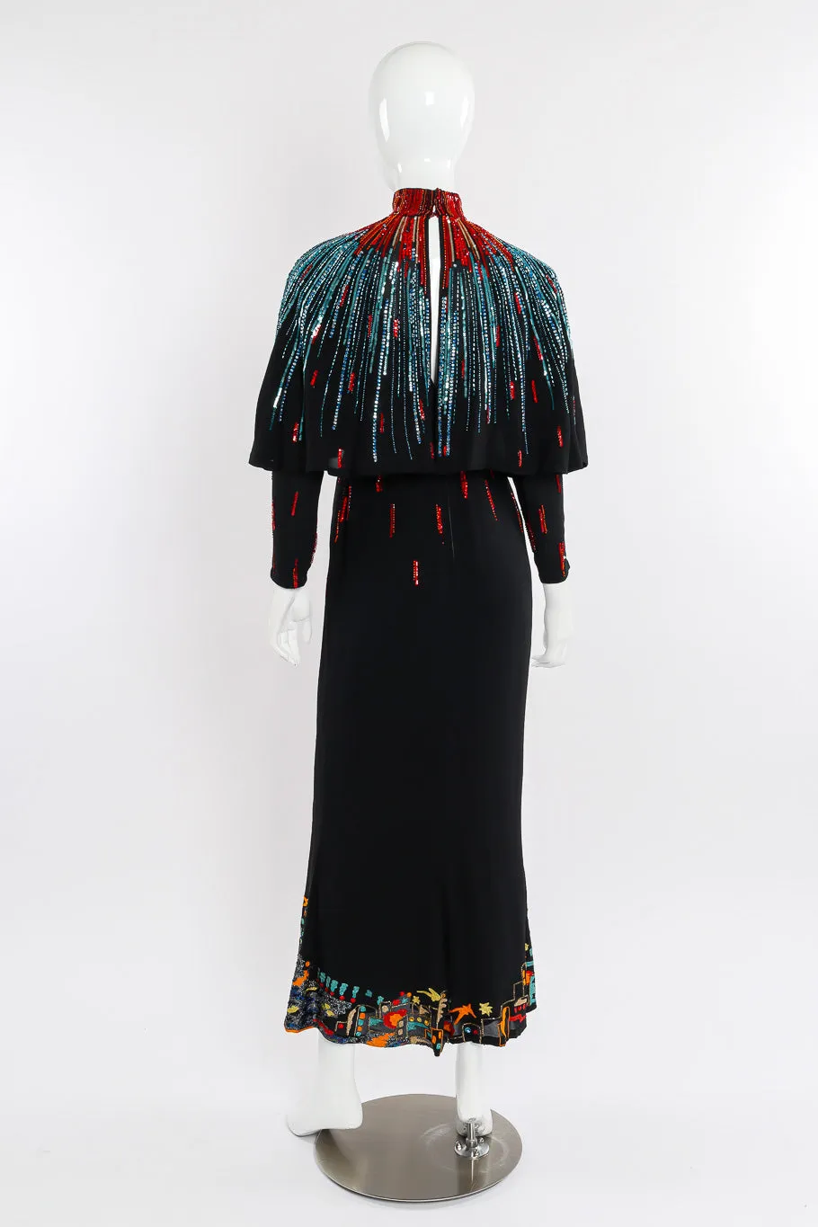 Sequin Dress and Shawl Set