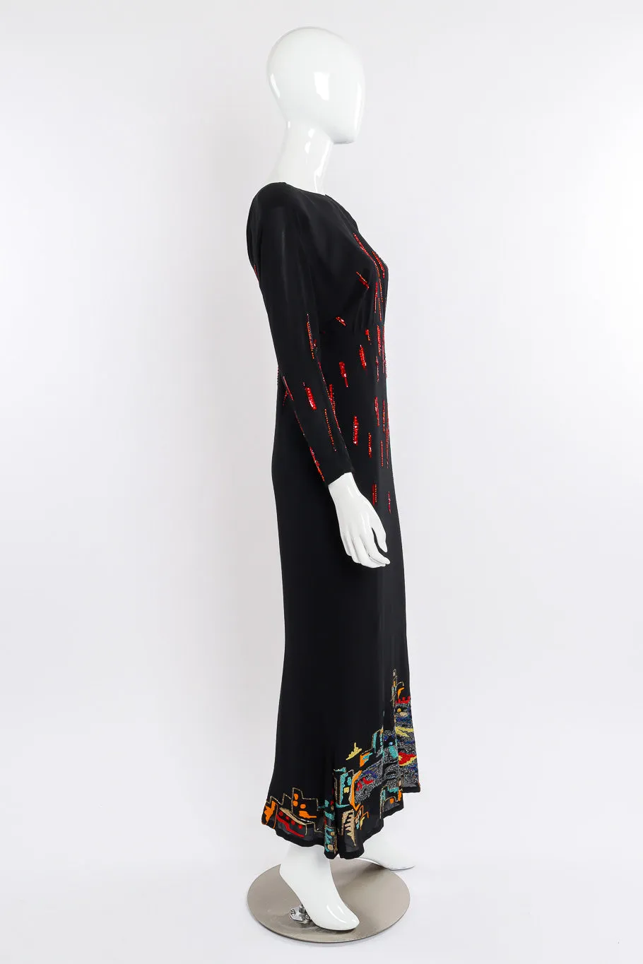 Sequin Dress and Shawl Set