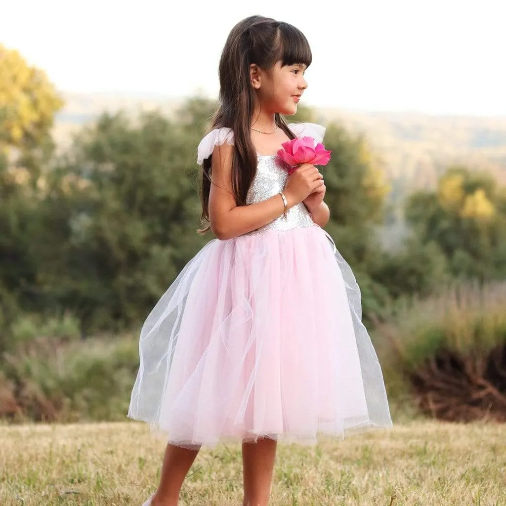 Sequins Silver Princess Dress