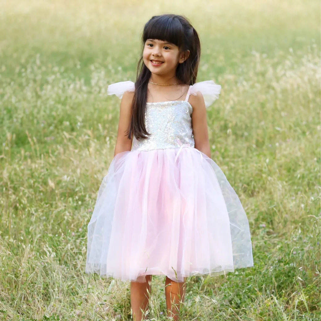 Sequins Silver Princess Dress