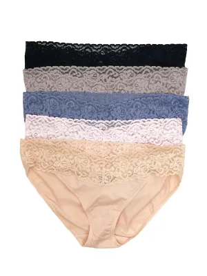 Signature Stretch Lace Top Women's Bikini Underwear 5-Pack