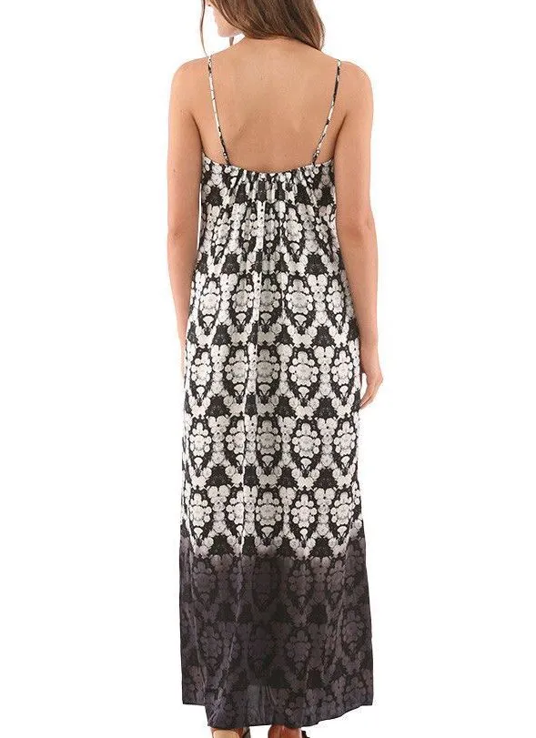 Silk Cotton Blossom Maxi Dress