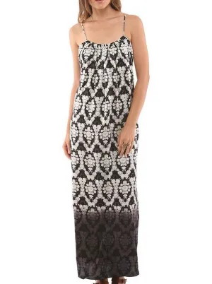 Silk Cotton Blossom Maxi Dress