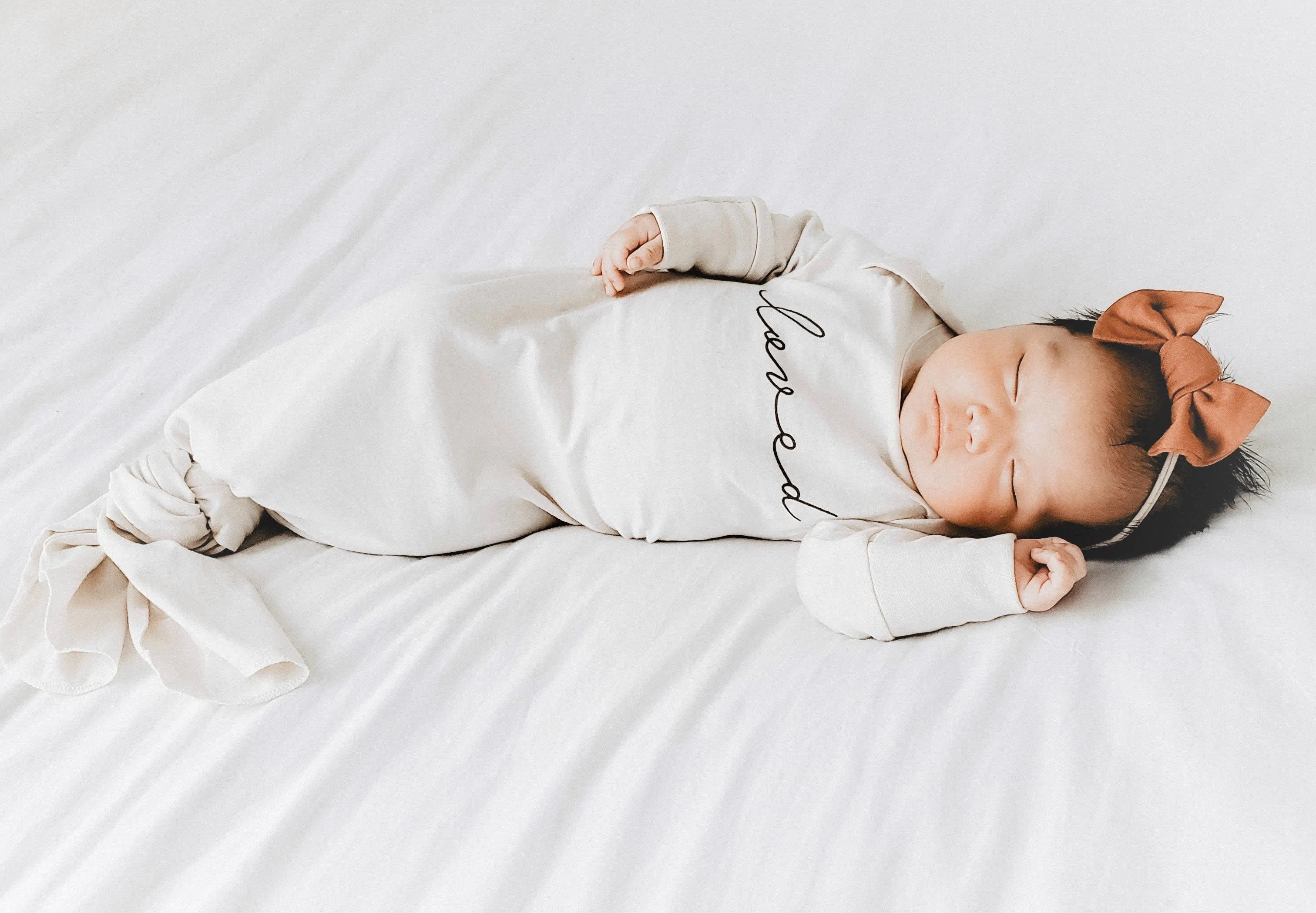 Sleepy Fox | Organic Knot Gown | Gender Neutral