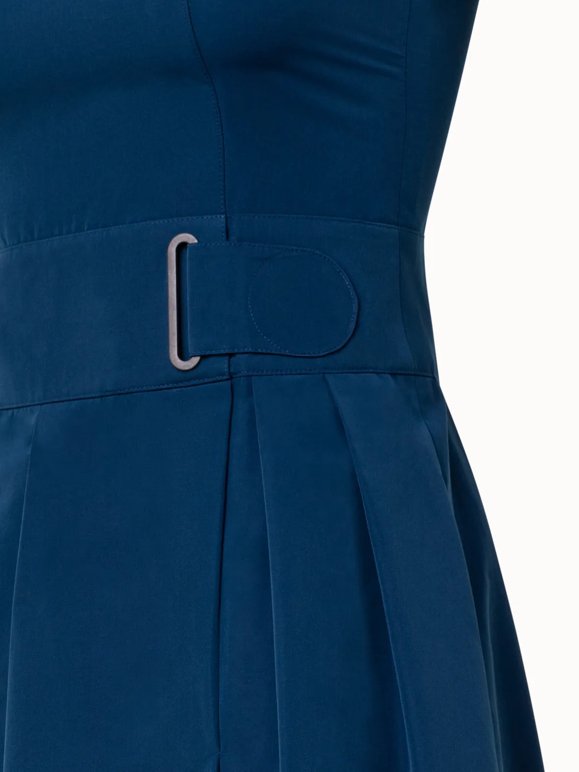 Sleeveless Midi Dress with Belt