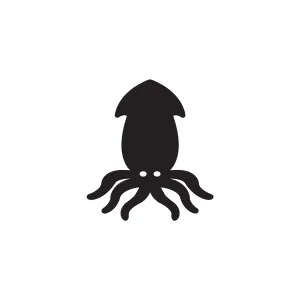Small Squid - Mini Cabochons - 10 Pairs
