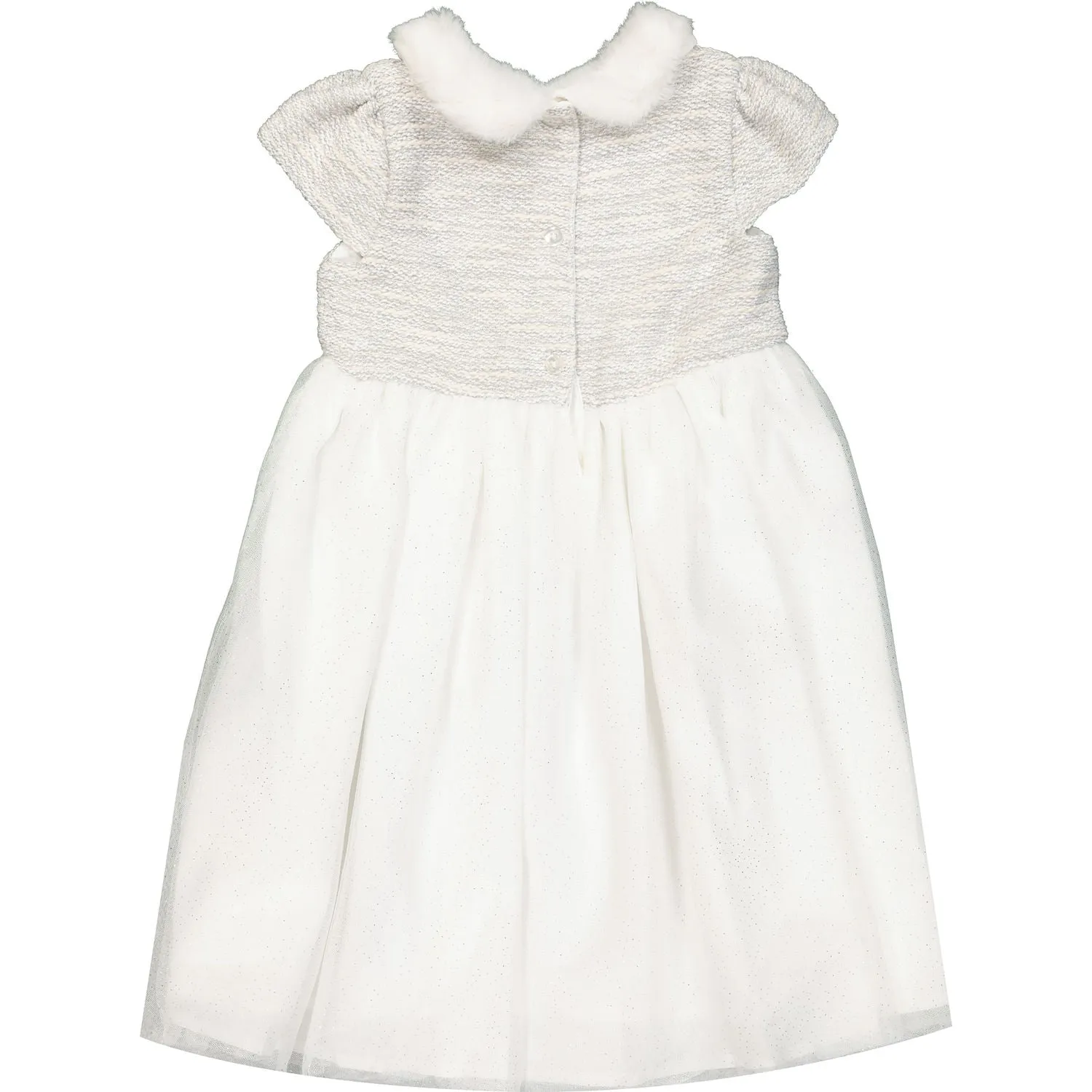 Snow Princess White and Silver Glitter Party Dress Age 2, 3 & 4 Years