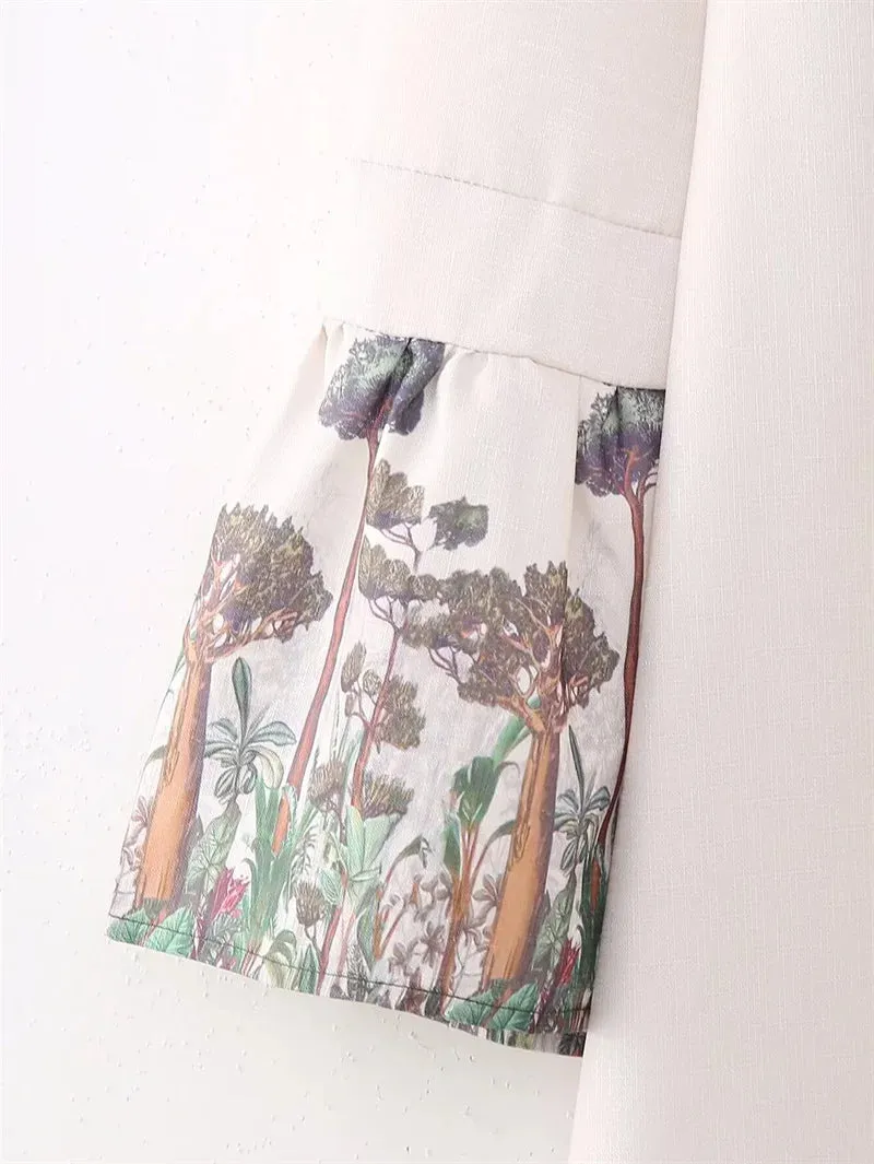 Spring Flared Sleeves Side Split Loose Dress
