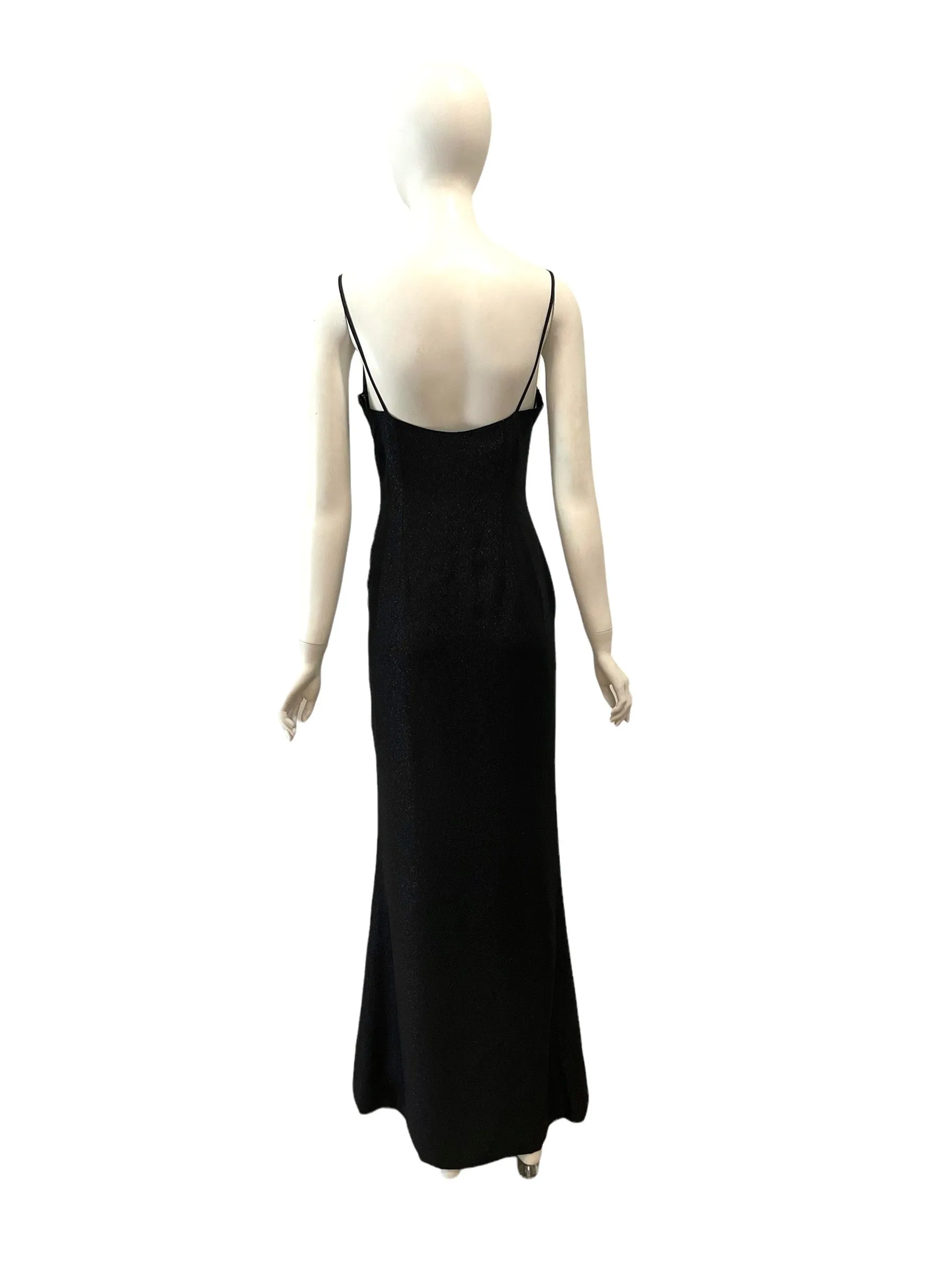 S/S 1998 Christian Dior John Galliano Black Glitter Gown