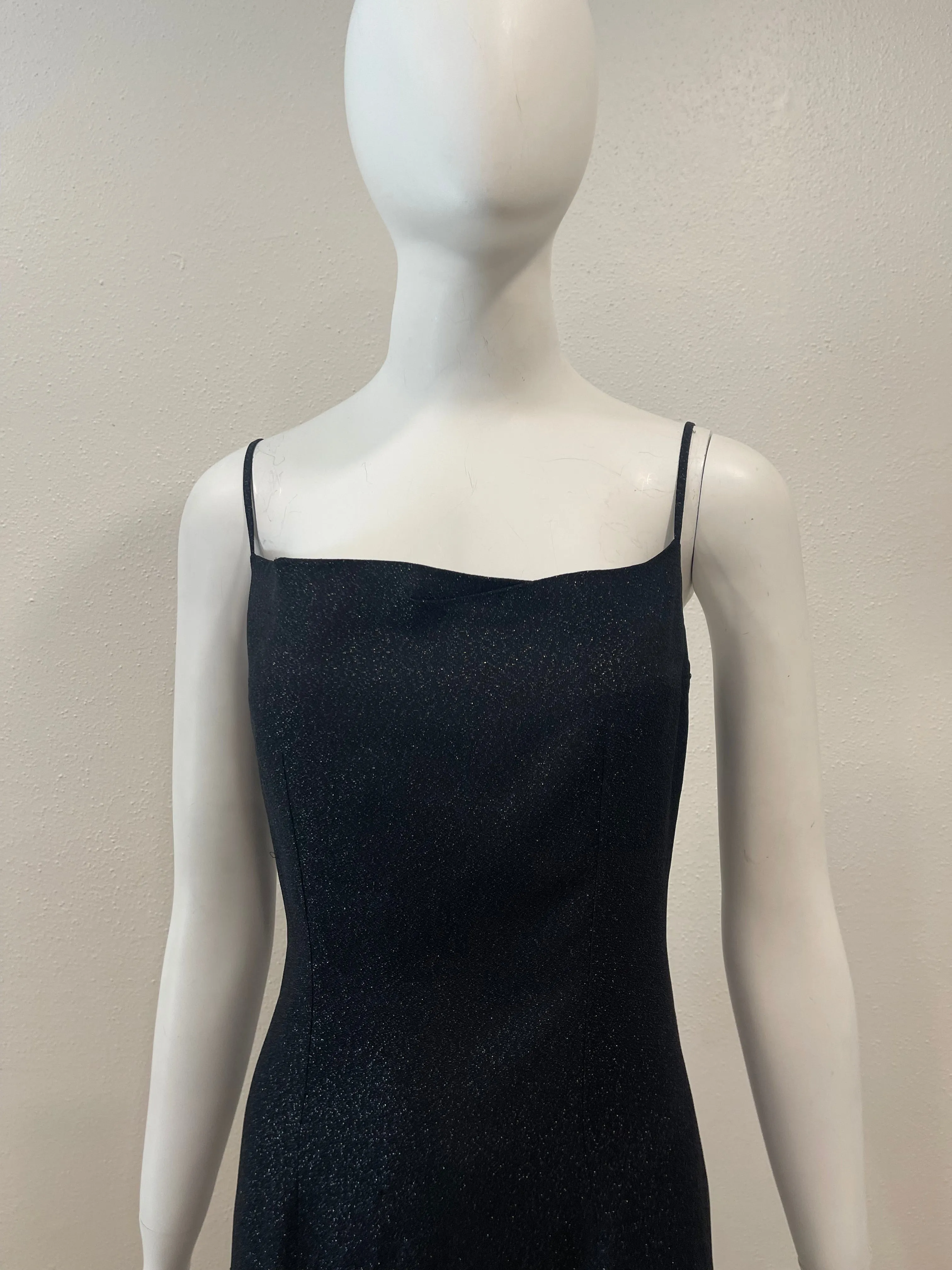 S/S 1998 Christian Dior John Galliano Black Glitter Gown