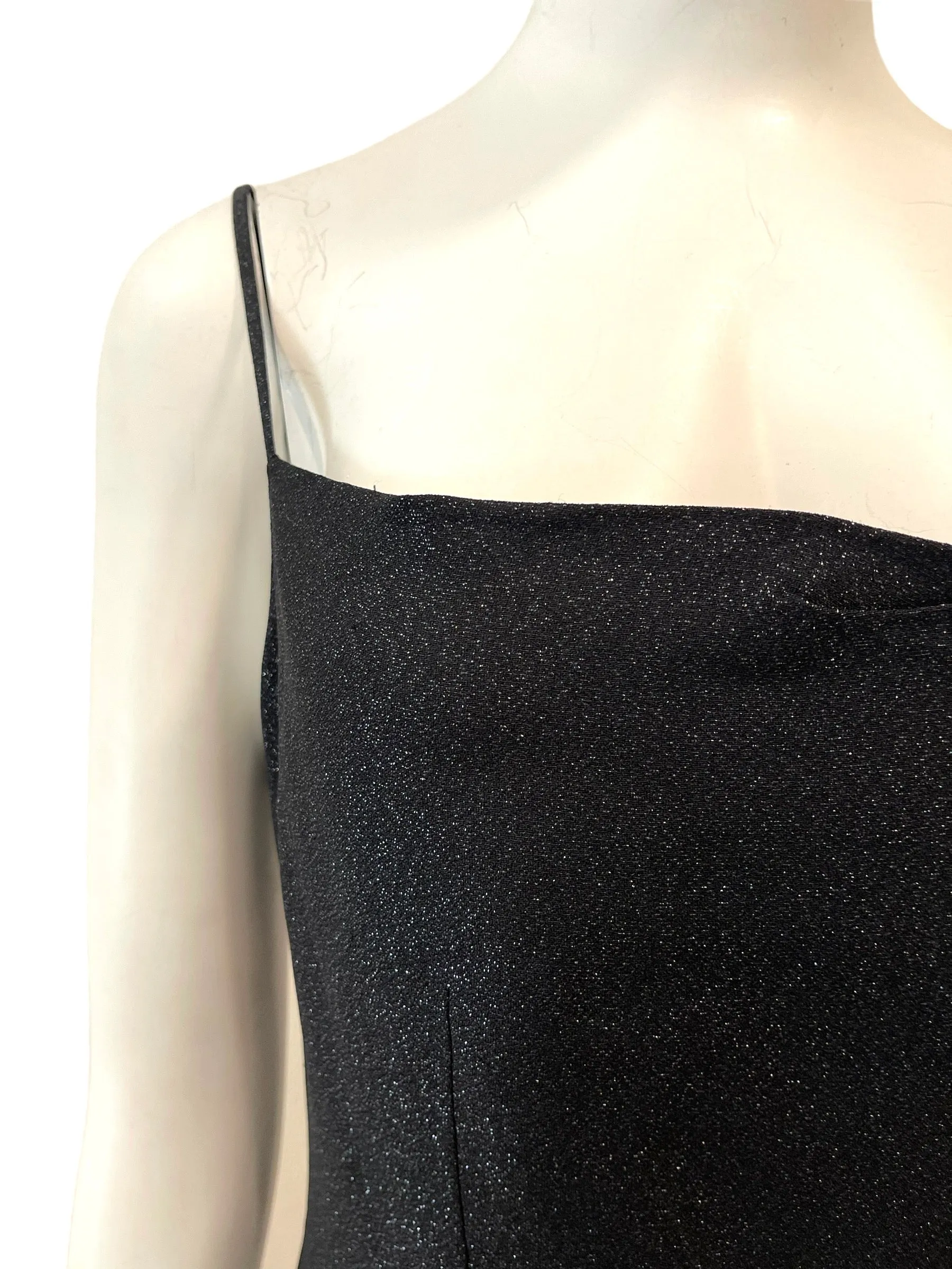 S/S 1998 Christian Dior John Galliano Black Glitter Gown