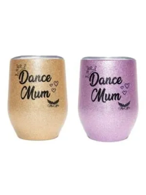 Stemless Glitter Mug - Dance Mum