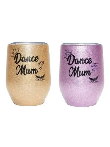 Stemless Glitter Mug - Dance Mum
