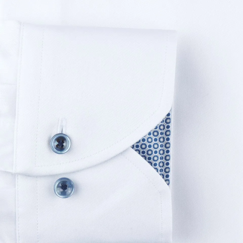 STENSTROMS- Fitted Body Shirt Contrast White