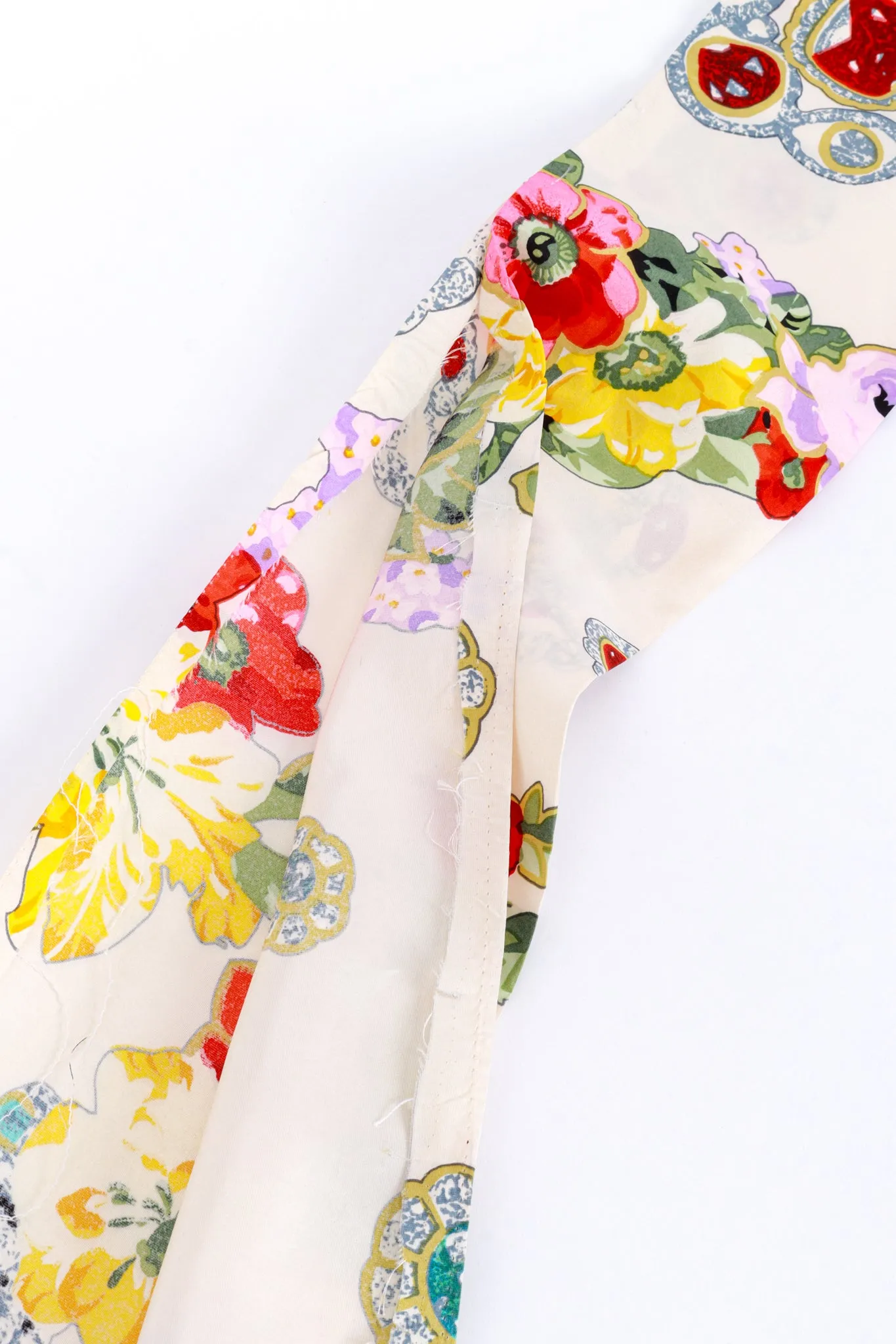 Strapless Jewel Print Gown, Shawl & Belt Set