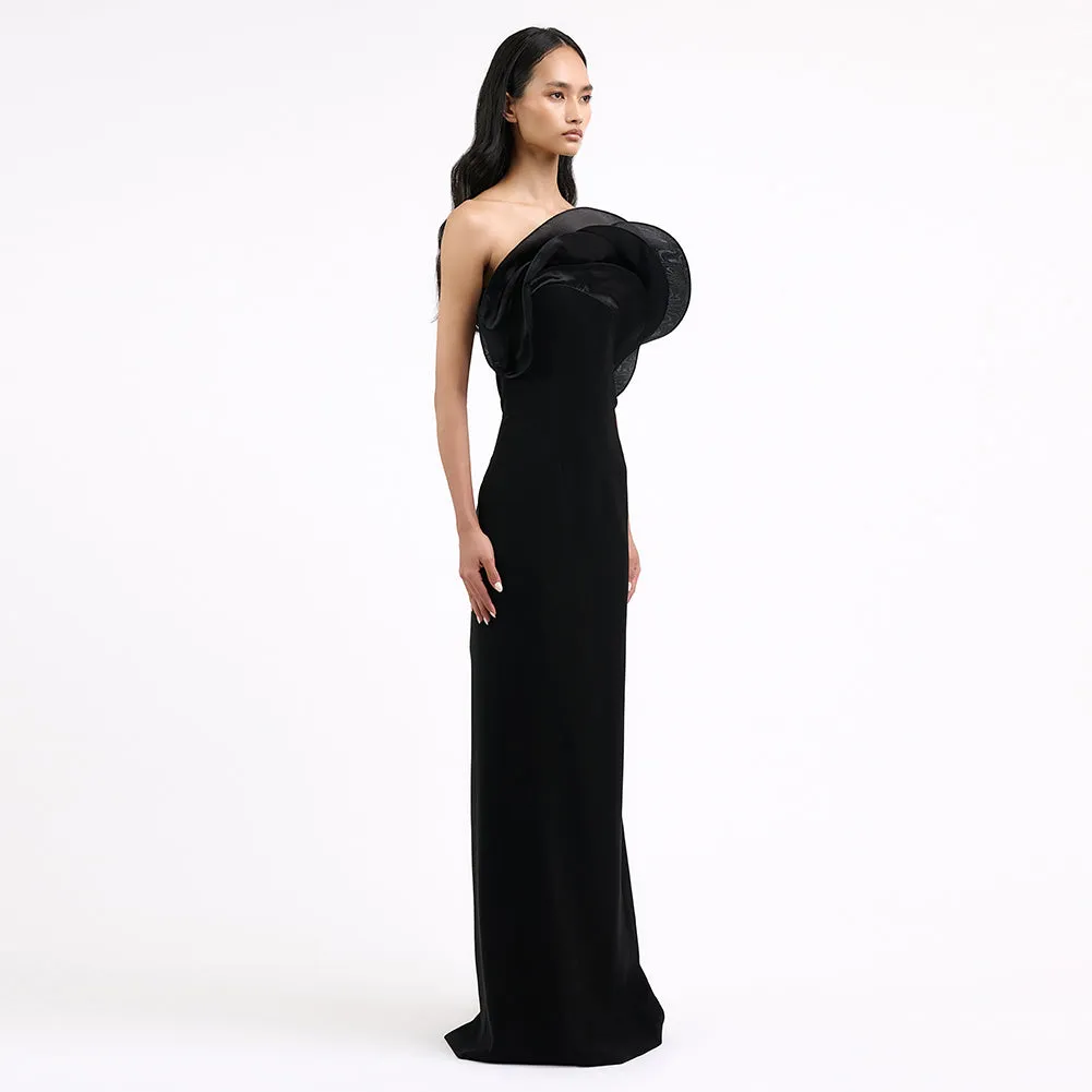 Strapless Sleeveless Exaggerated Maxi Dress ZNSBA1095