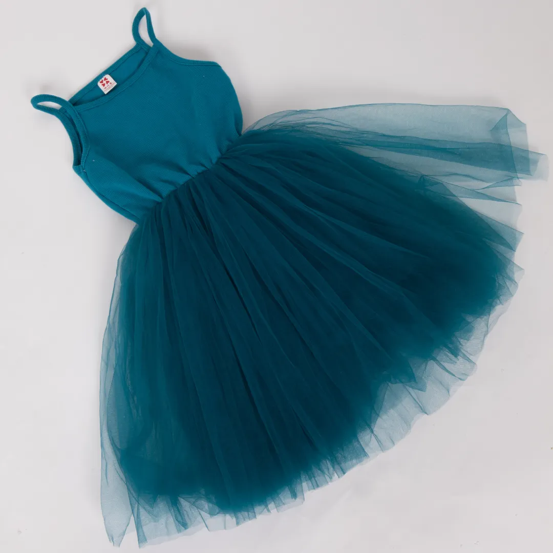 Strappy Tulle Tutu Dress - Teal