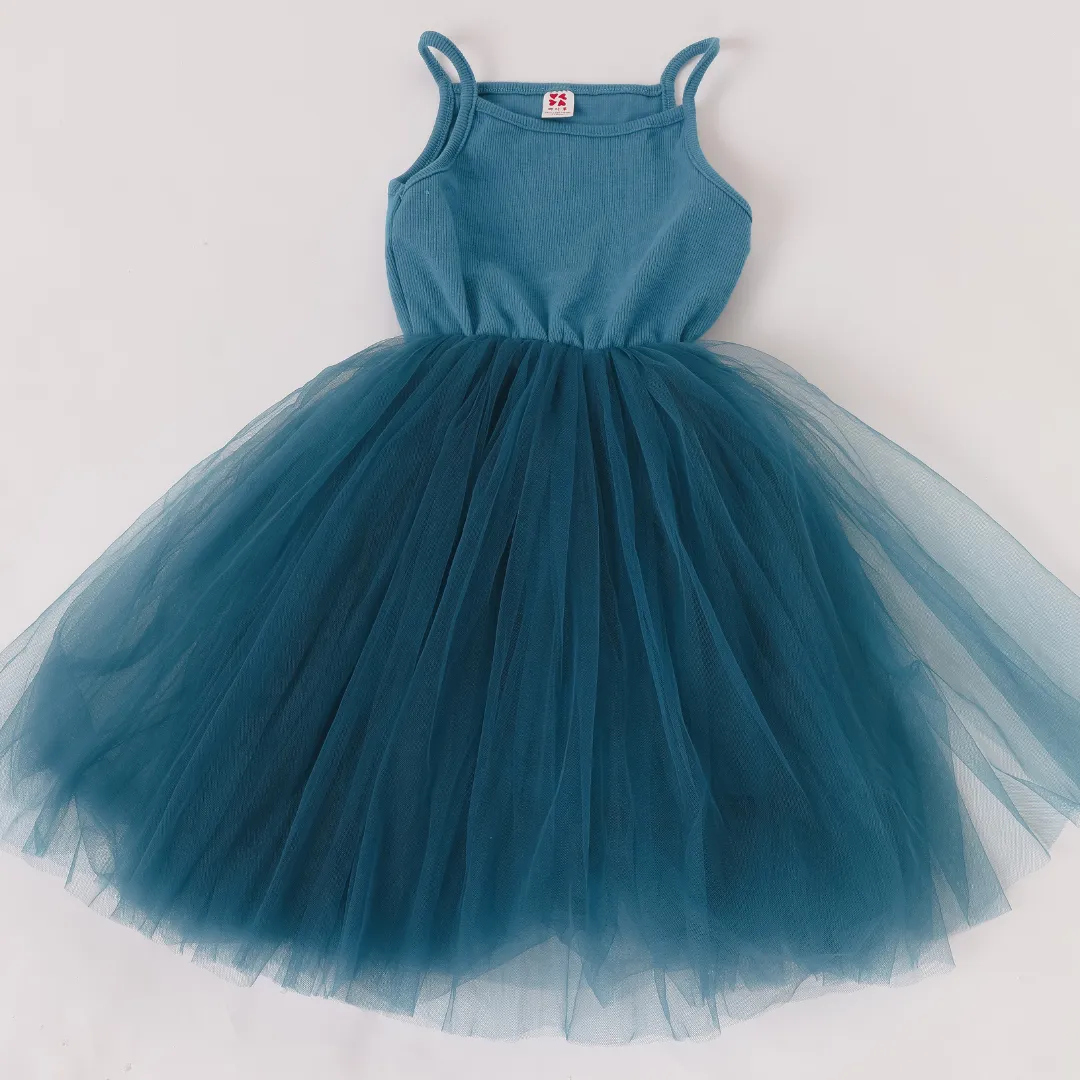 Strappy Tulle Tutu Dress - Teal