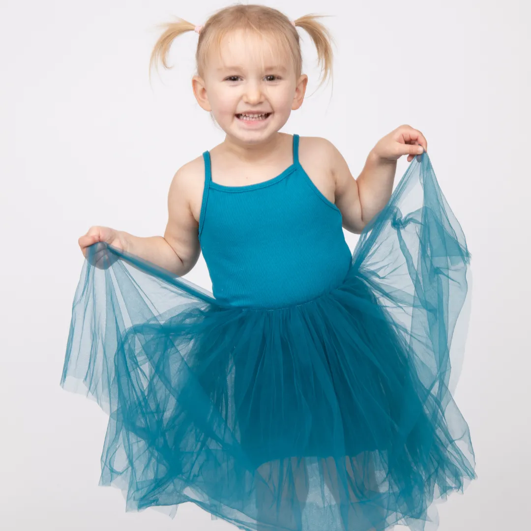 Strappy Tulle Tutu Dress - Teal