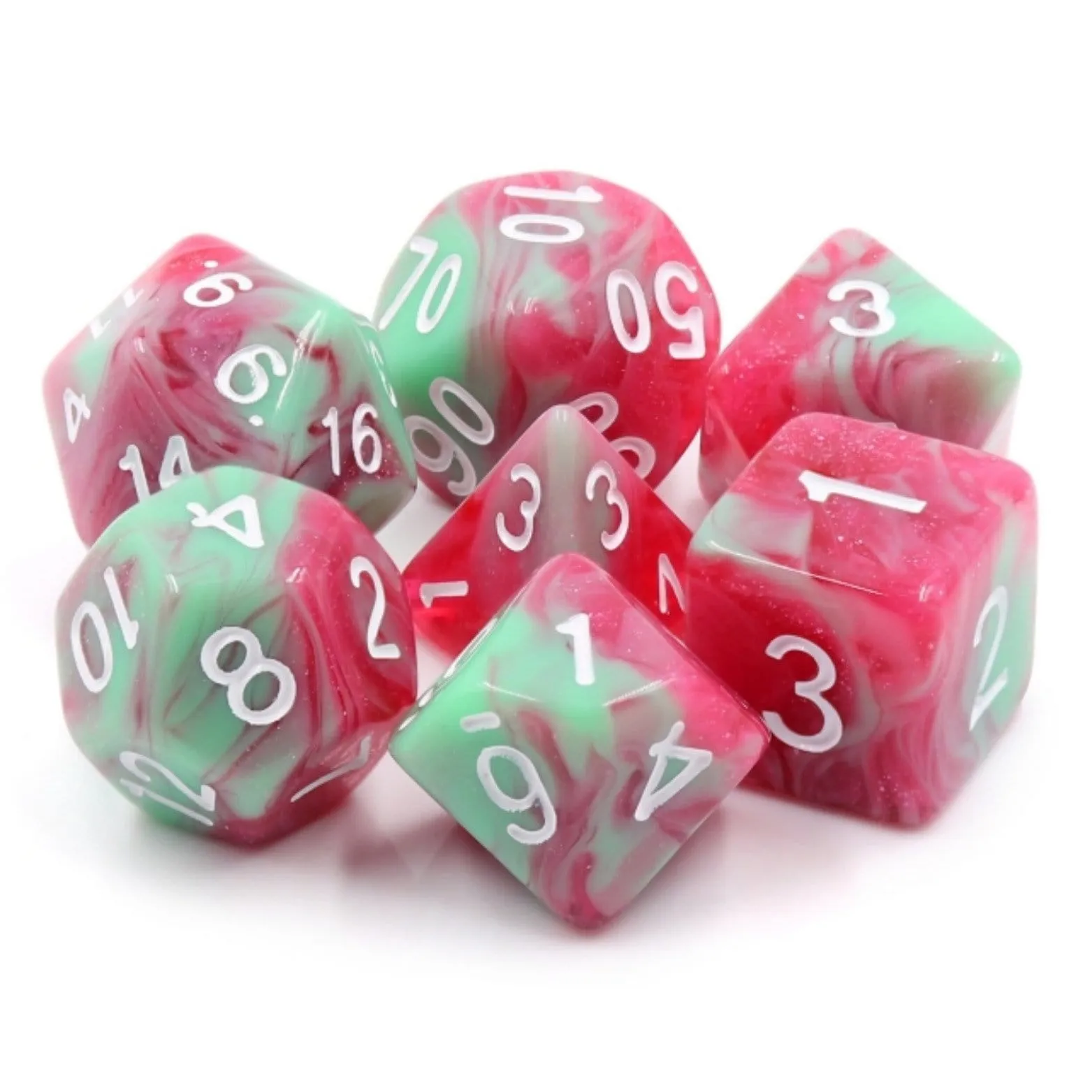 Strawberry Creme RPG Dice Set