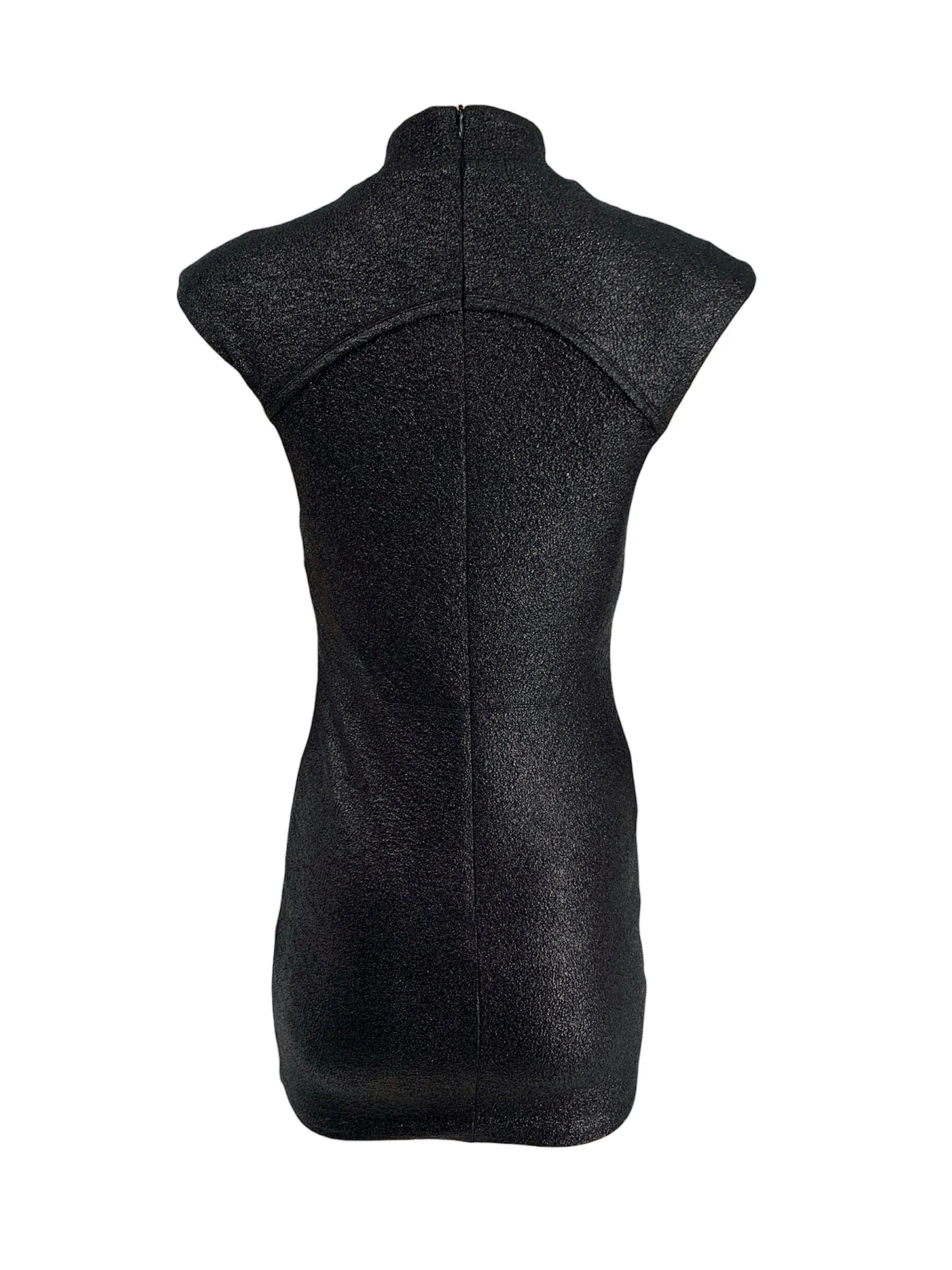 Structured Metallic Dress- Black
