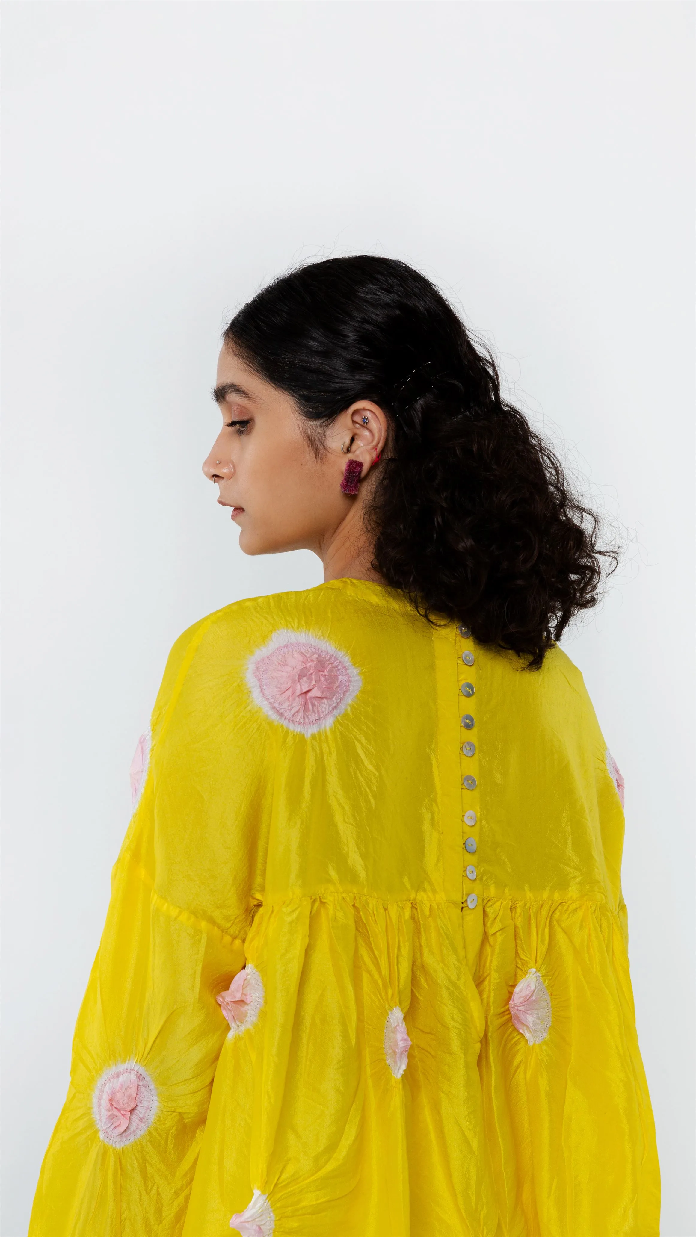 Studio Medium   I   Shibori Emilion POLKA TOP -YELLOWPOL 48