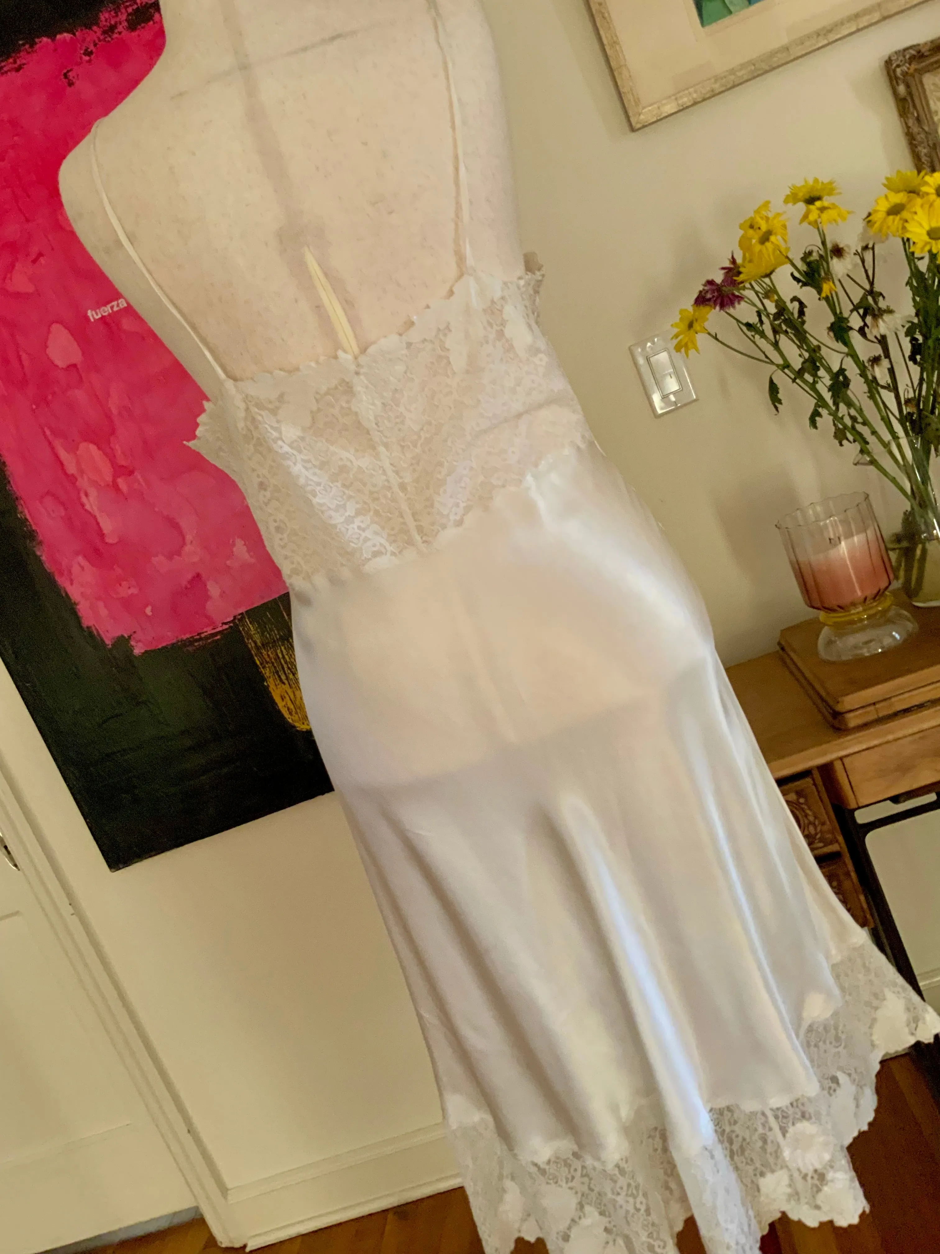 Stunning Bridal  Slip Dress - Satin - 50s - 50W