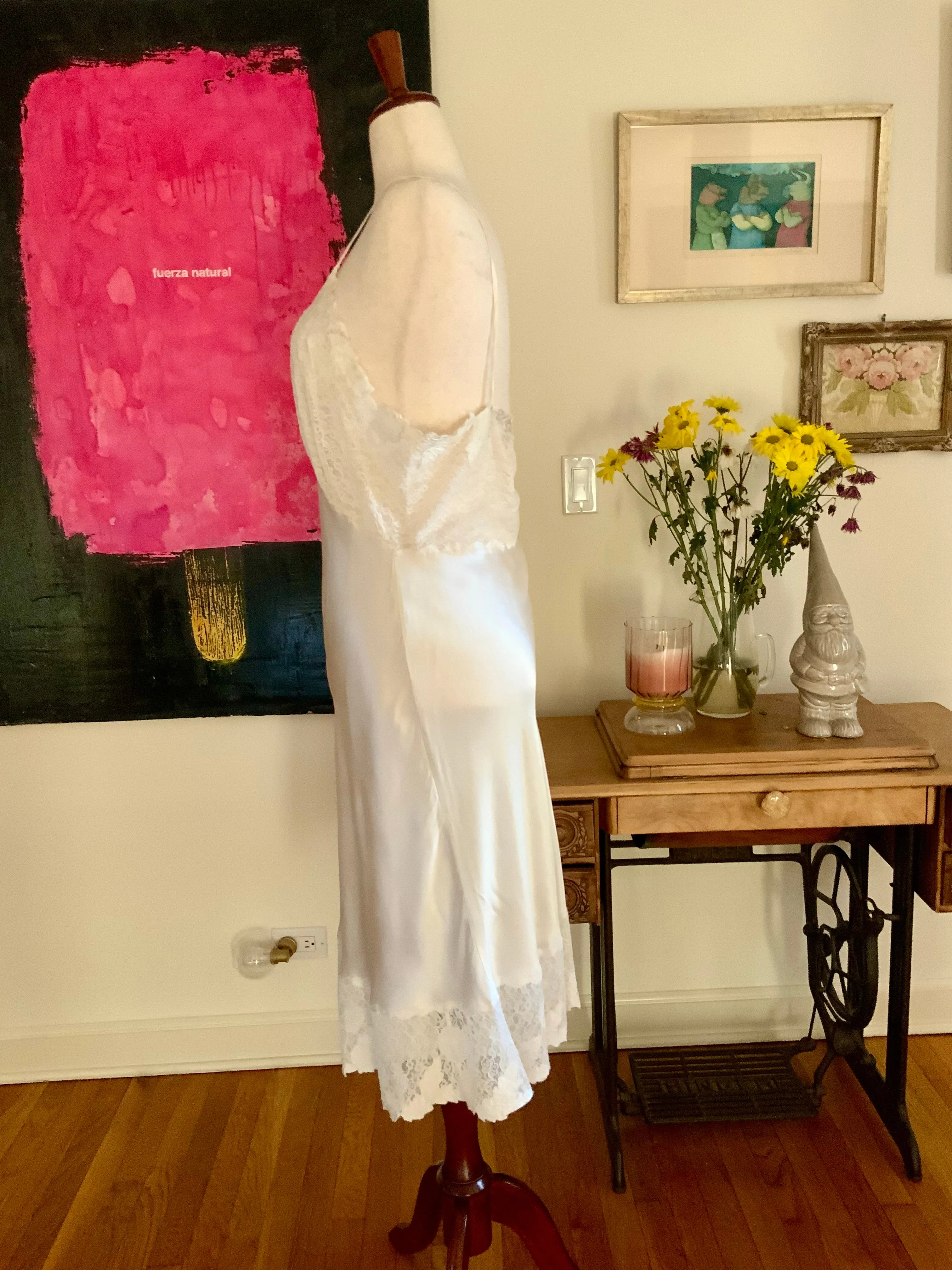 Stunning Bridal  Slip Dress - Satin - 50s - 50W