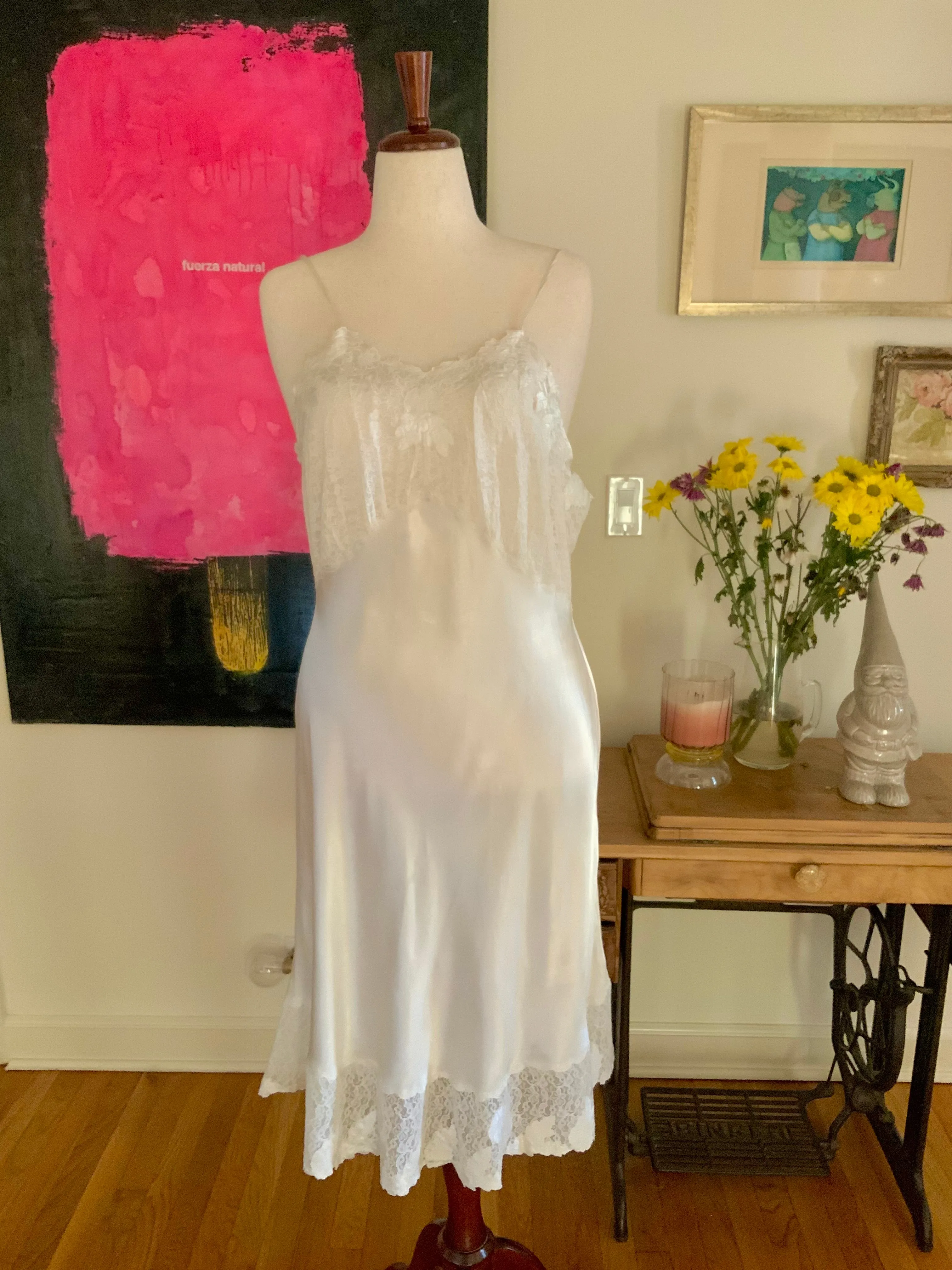 Stunning Bridal  Slip Dress - Satin - 50s - 50W
