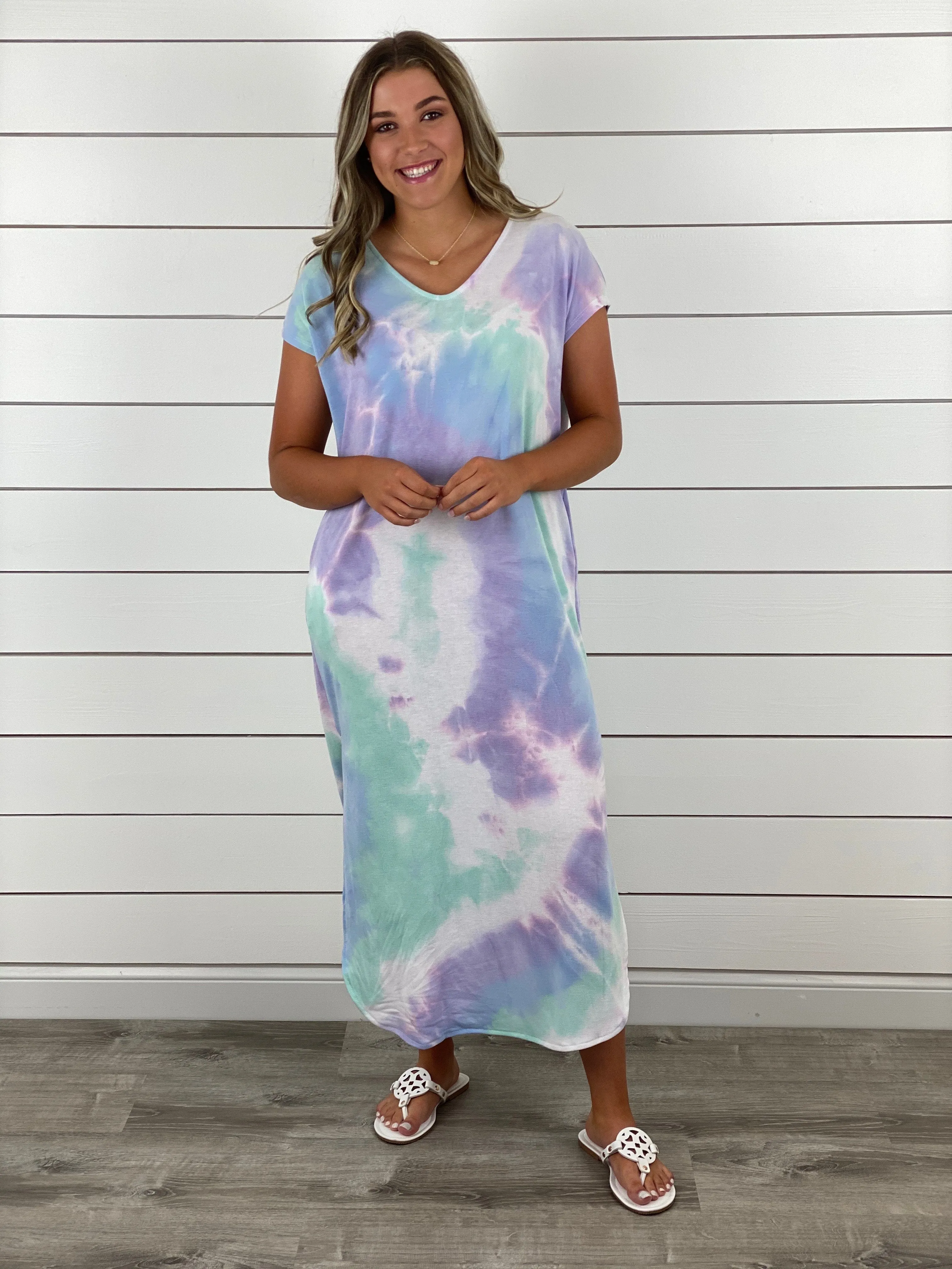 Summer Fun Tie Dye Maxi Dress