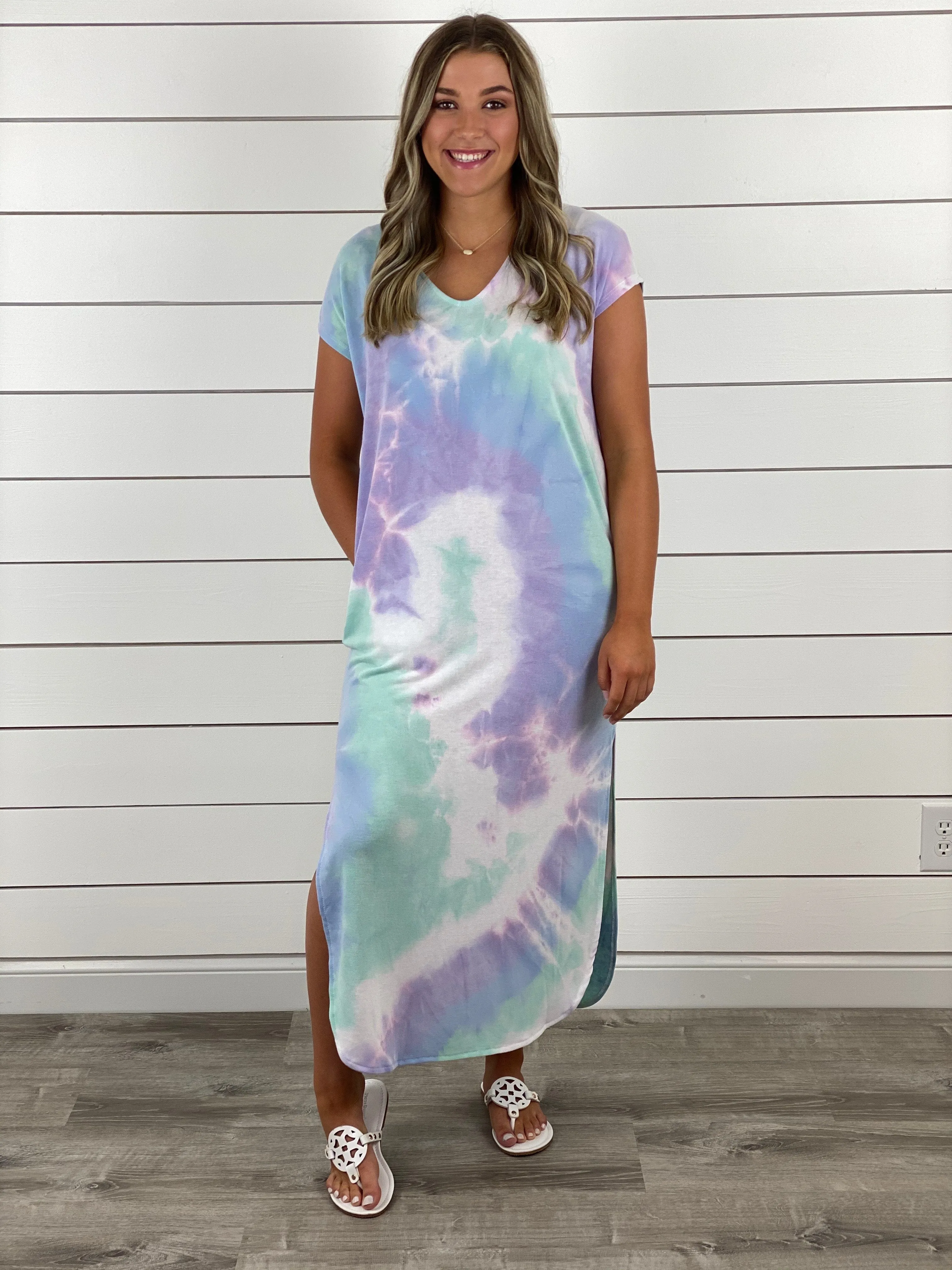 Summer Fun Tie Dye Maxi Dress