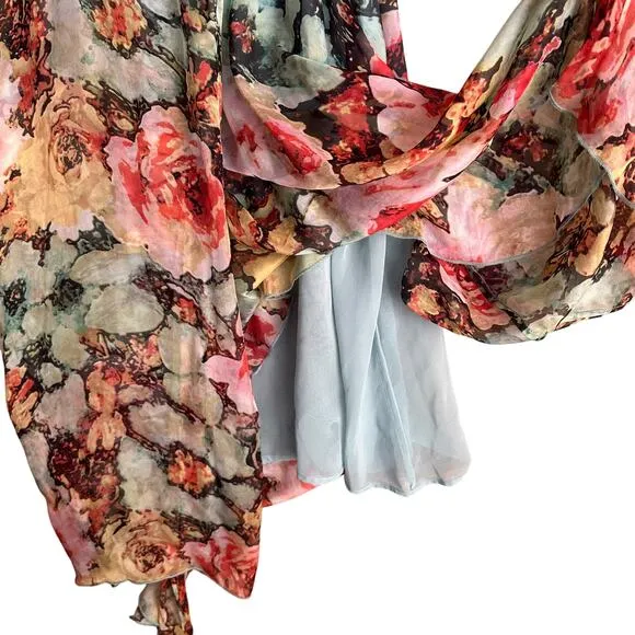 Sundance 100% Silk Floral Flowy Fairy core Fit &amp; Flair Dress Womens Sz M Easter