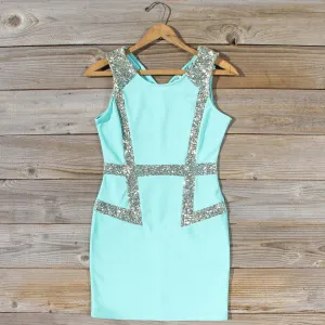 Sunset Stars Dress in Mint