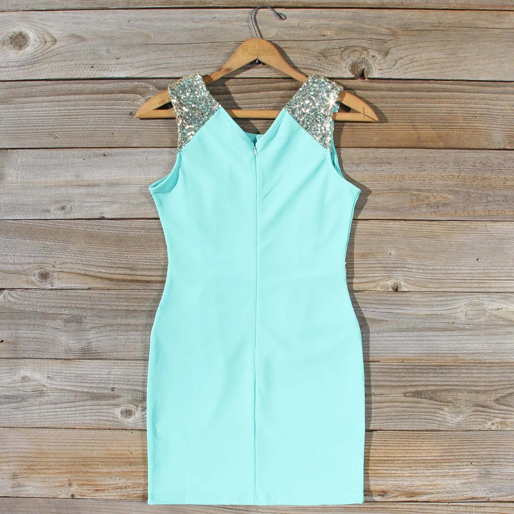 Sunset Stars Dress in Mint