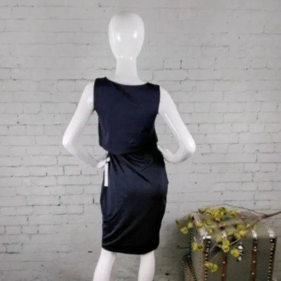Susana Monaco Layered Top Sheath Dress Midnight