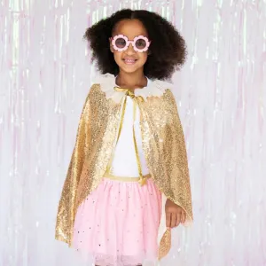 Sweet Wink Gold Sequin Cape