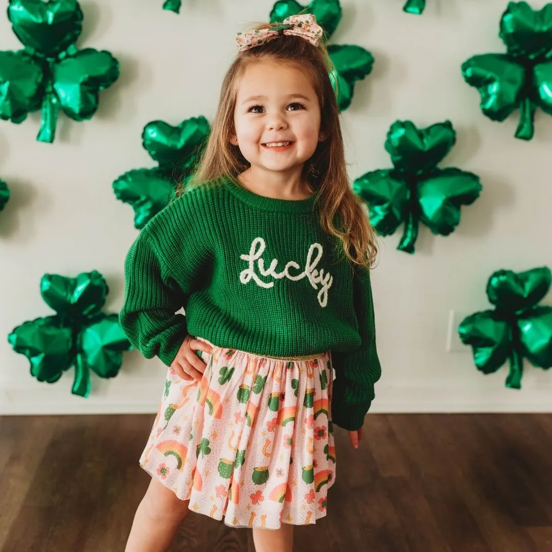 Sweet Wink St. Patrick's Day Lucky Doodle Tutu - Girls Dress Up Skirt