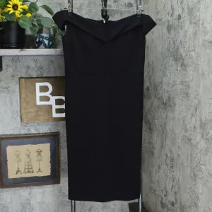 Thalia Sodi Womens Off The Shoulder Sheath Dress Deep Black 12