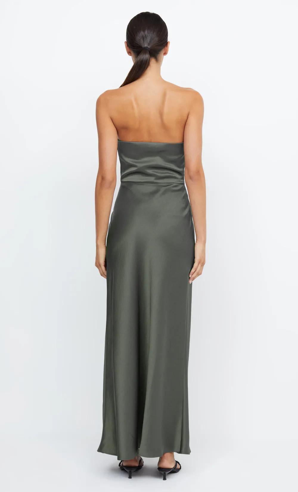 THE DREAMER STRAPLESS DRESS - DARK WILLOW