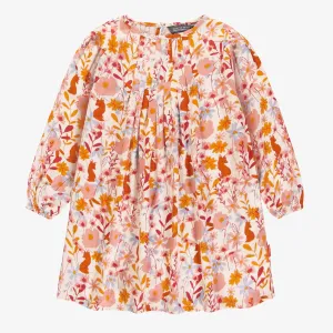 The Katy Long Sleeve Floral Dress - Cream - KIDS