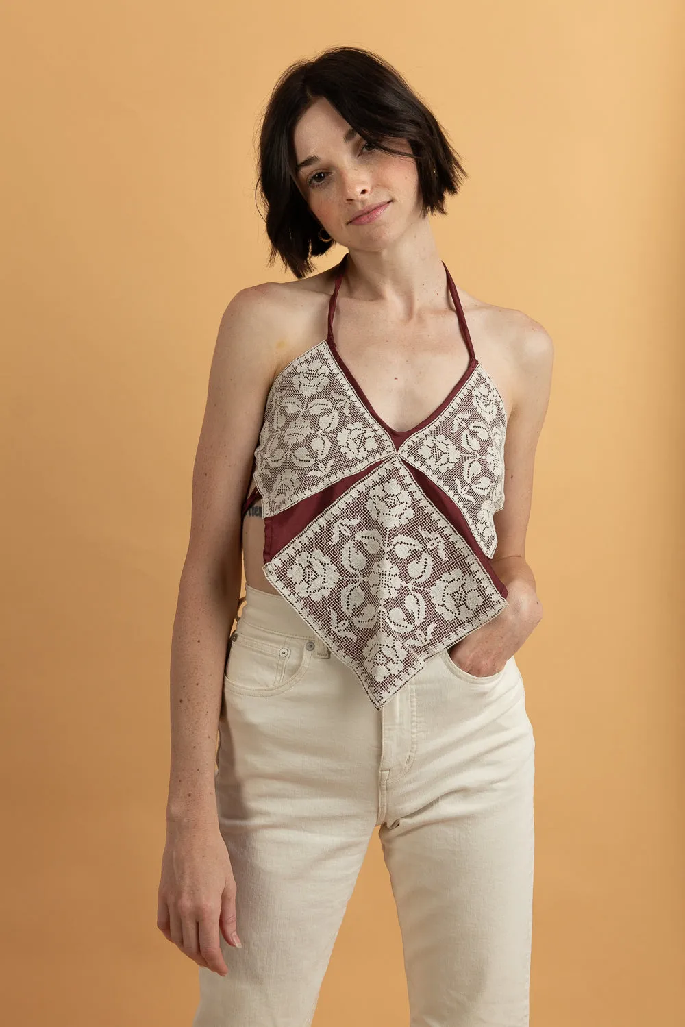 The Lena Top: Mahogany (XS/S)