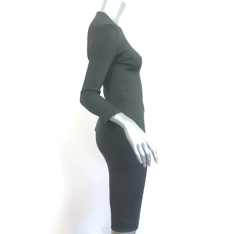 The Row Drista Sheath Dress Dark Gray Stretch Jersey Size 0