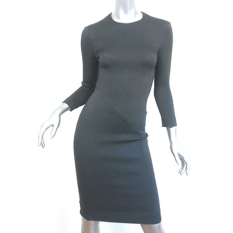 The Row Drista Sheath Dress Dark Gray Stretch Jersey Size 0