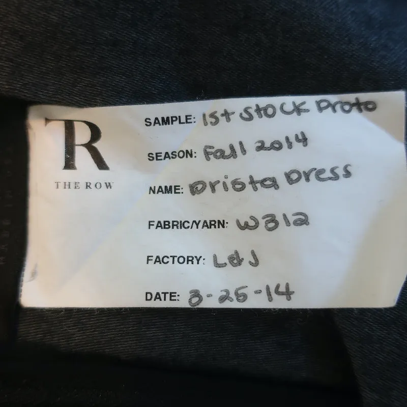 The Row Drista Sheath Dress Dark Gray Stretch Jersey Size 0